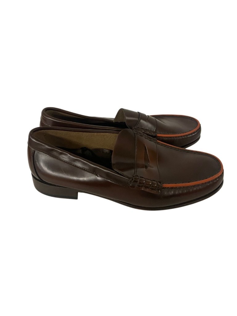 Zara Mens Castellano 1920 Penny Loafers Eu 43 Us 9 Brown Leather 2642/520 Nwt